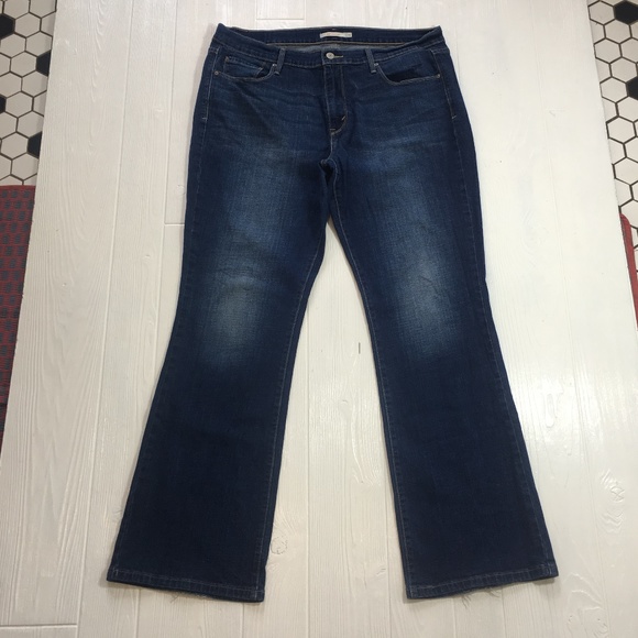 ❤️Levis515 Bootcut Jeans Dark Stretch Denim Sz16 - Picture 2 of 8